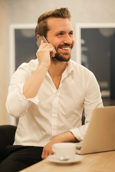 Man smiling after talking to UniGuard