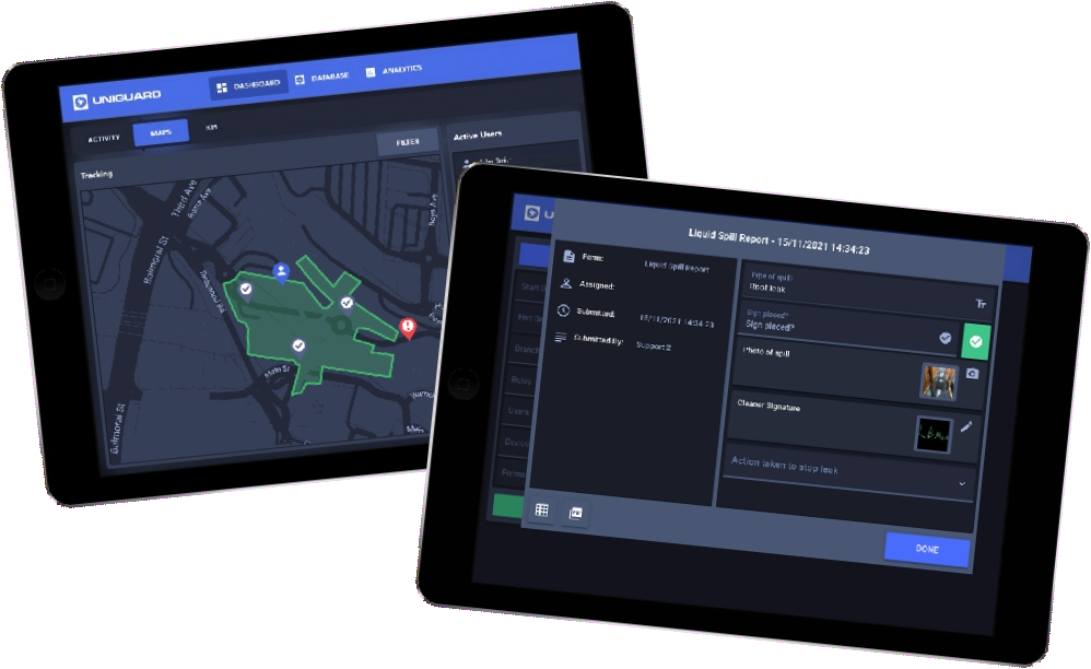 UniGuard X maps and analytics