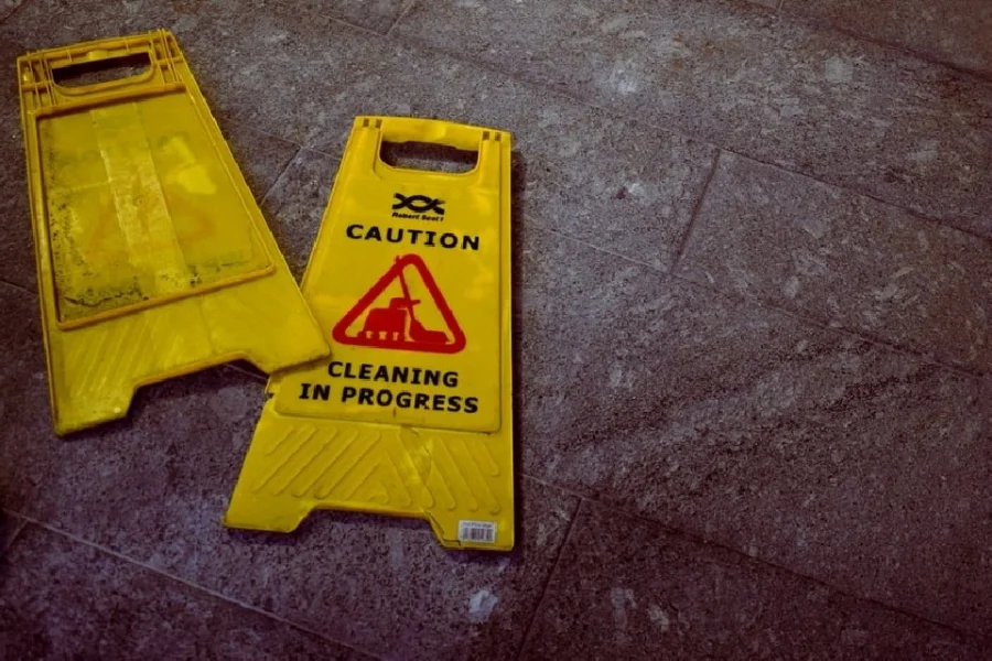 Cleaning to prevent slips, trips and falls