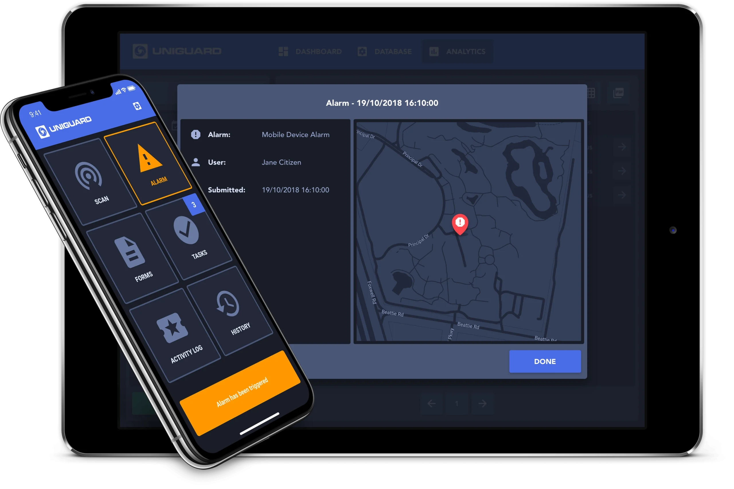 UniGuard Live SOS Alarm